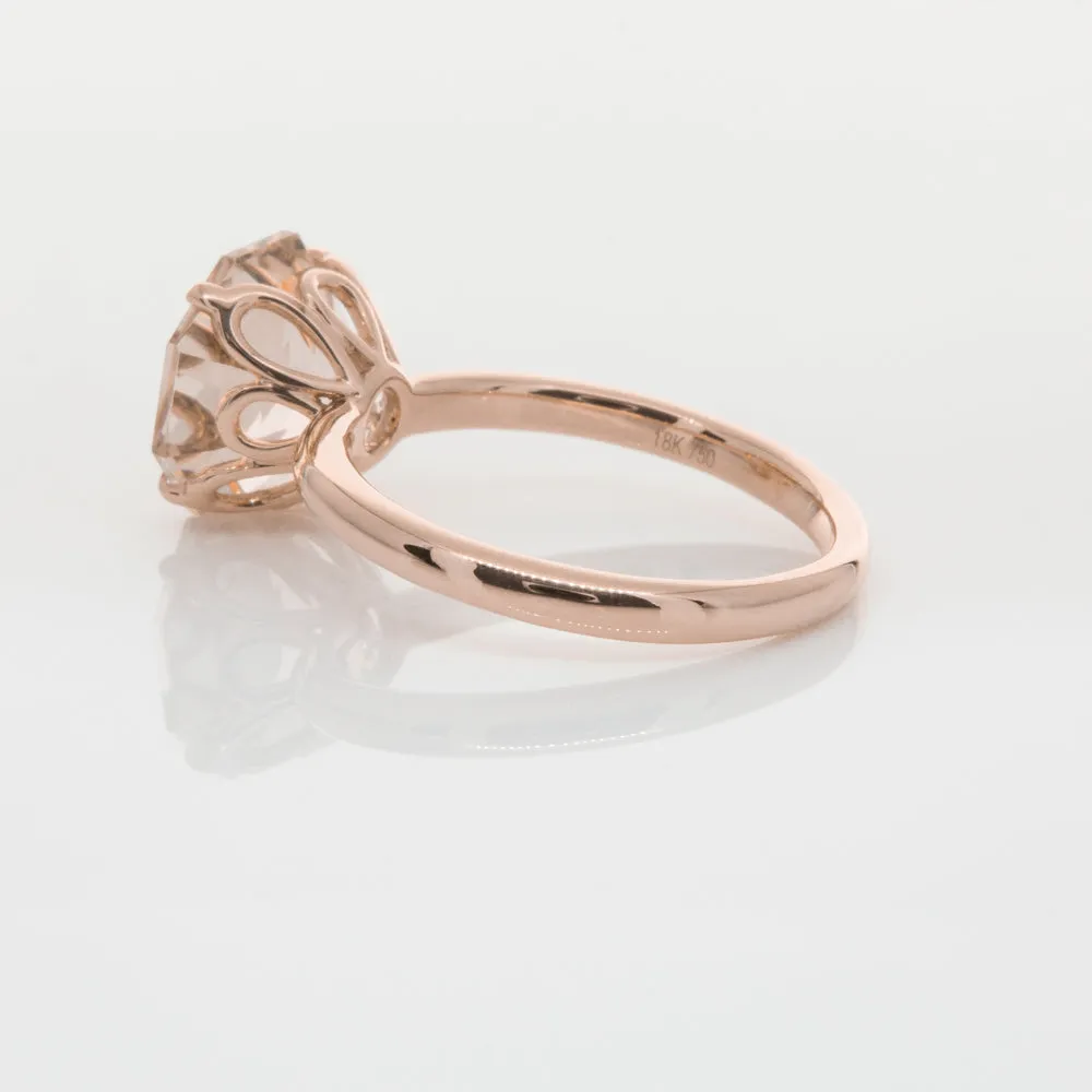 18ct Rose Gold Morganite Octavia Ring