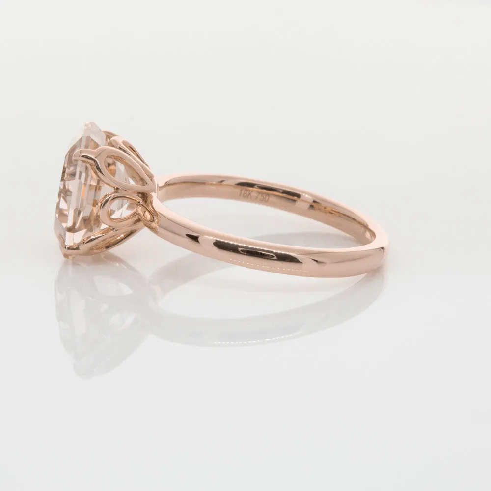 18ct Rose Gold Morganite Octavia Ring