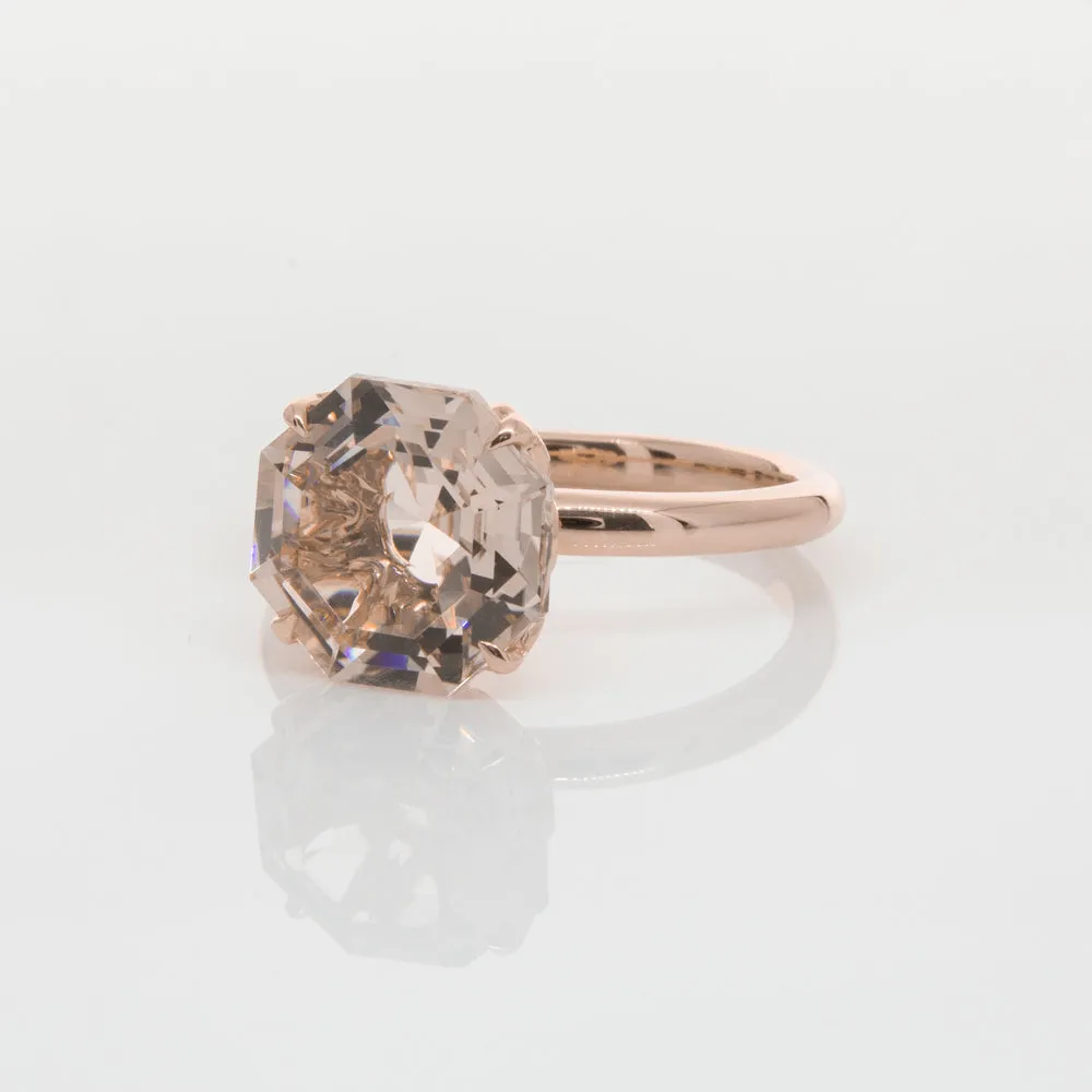 18ct Rose Gold Morganite Octavia Ring