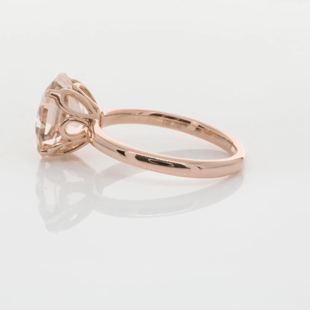 18ct Rose Gold Morganite Octavia Ring