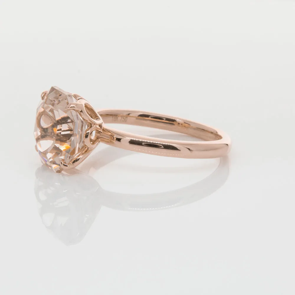 18ct Rose Gold Morganite Octavia Ring