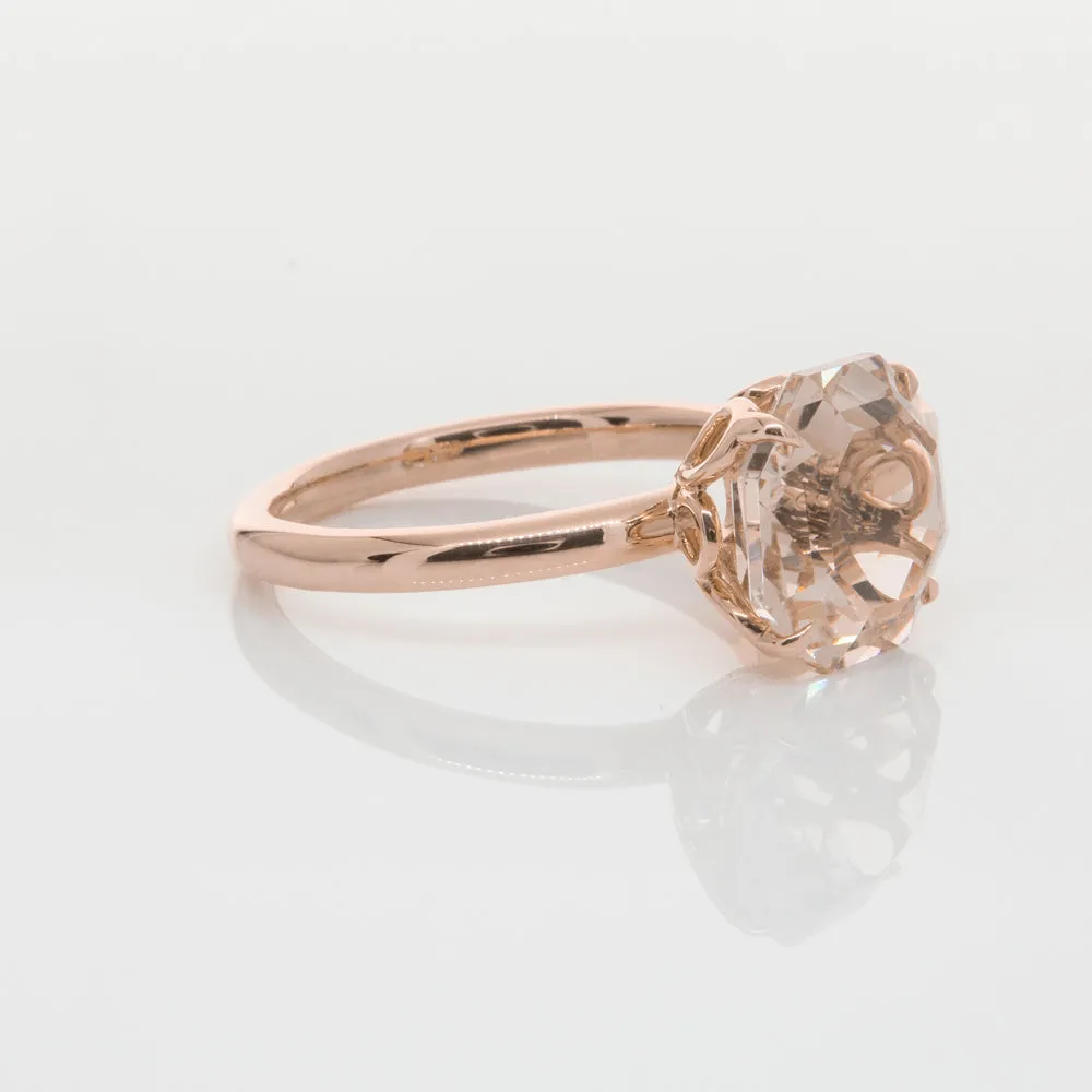 18ct Rose Gold Morganite Octavia Ring