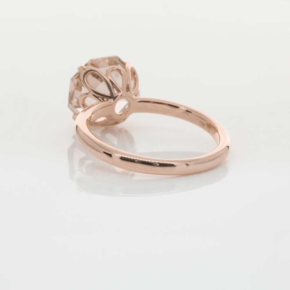 18ct Rose Gold Morganite Octavia Ring