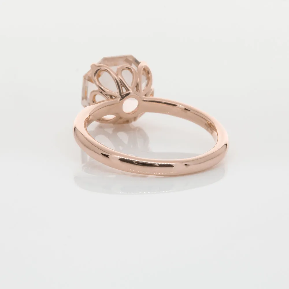 18ct Rose Gold Morganite Octavia Ring