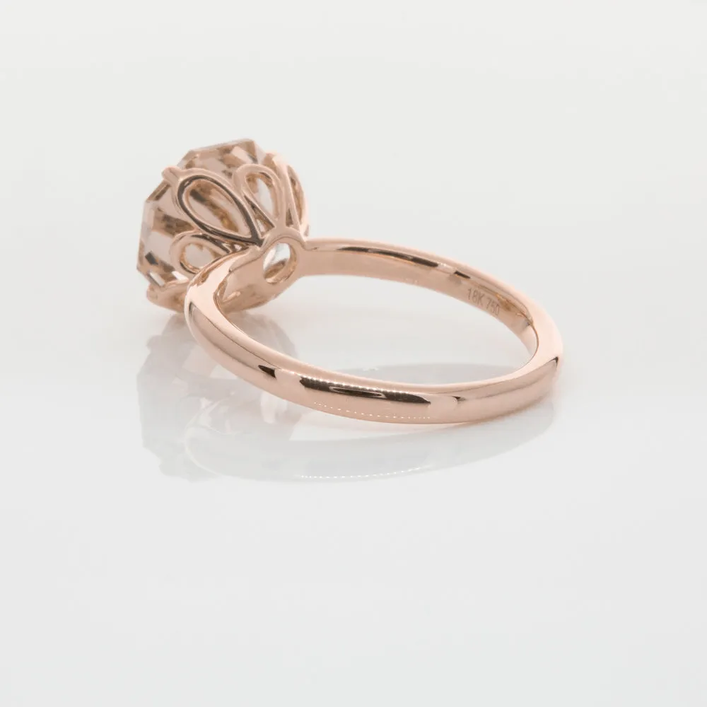 18ct Rose Gold Morganite Octavia Ring