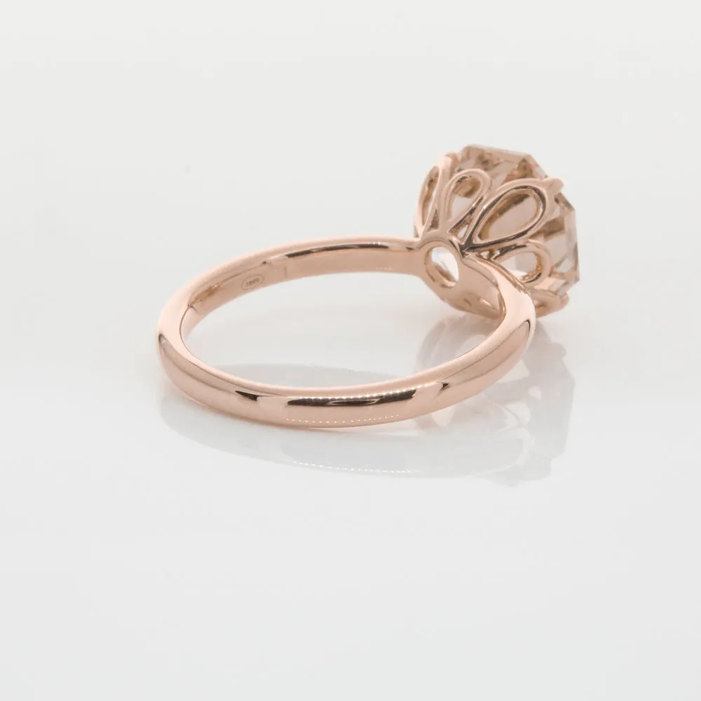 18ct Rose Gold Morganite Octavia Ring