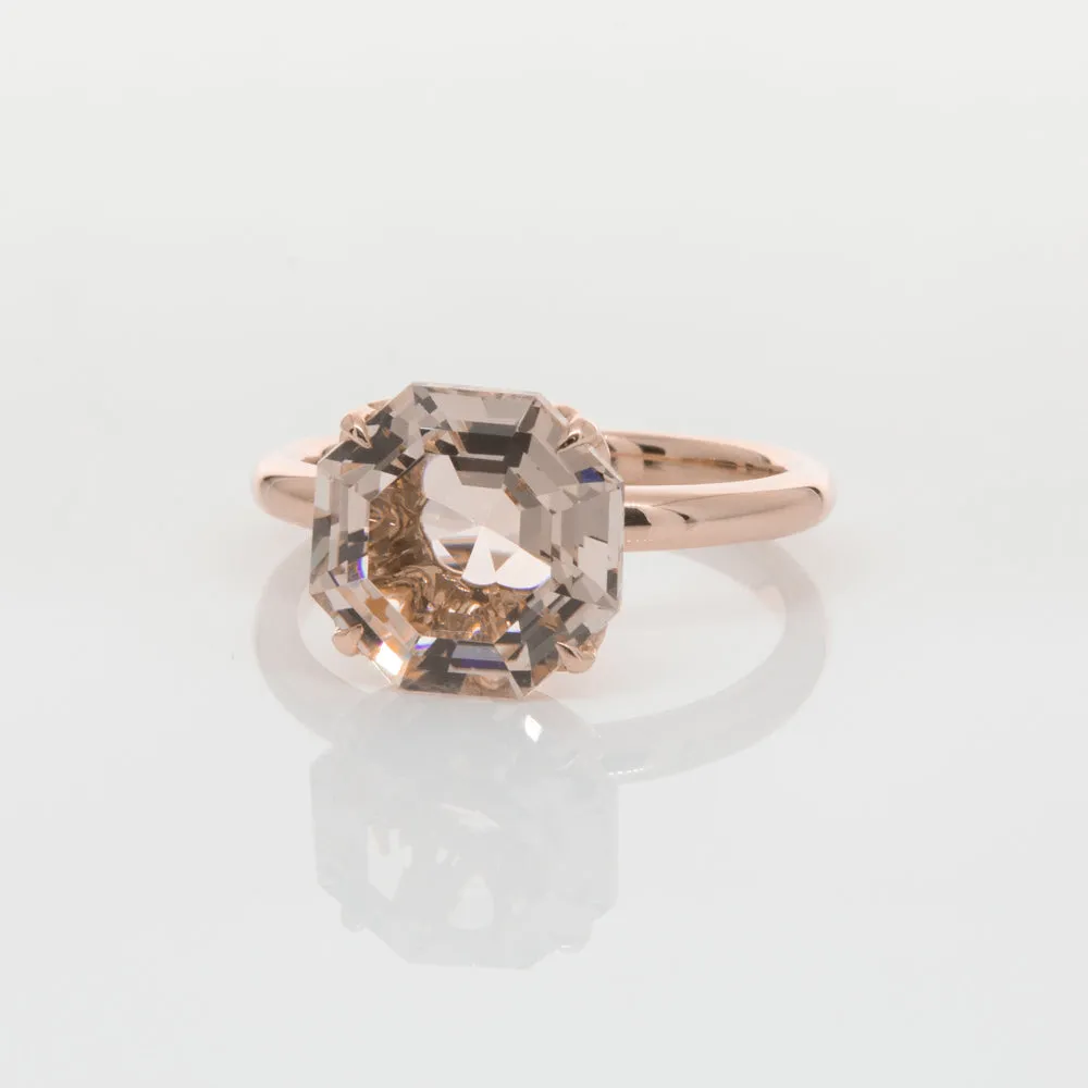 18ct Rose Gold Morganite Octavia Ring