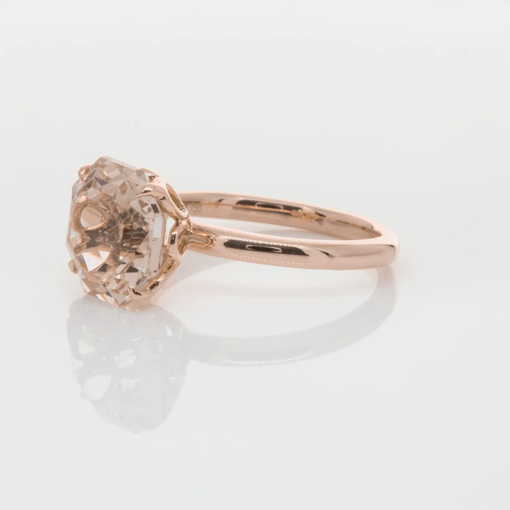 18ct Rose Gold Morganite Octavia Ring