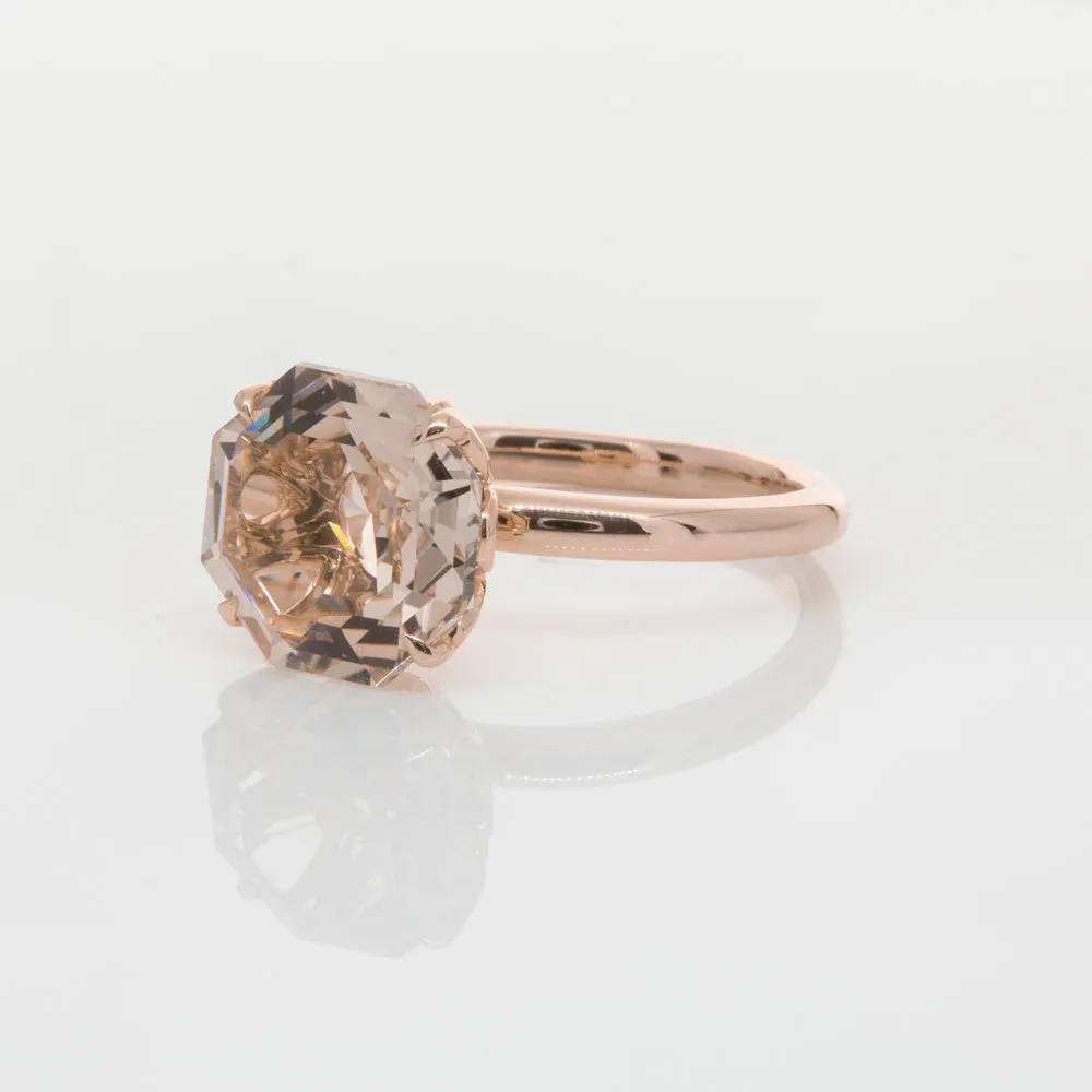 18ct Rose Gold Morganite Octavia Ring