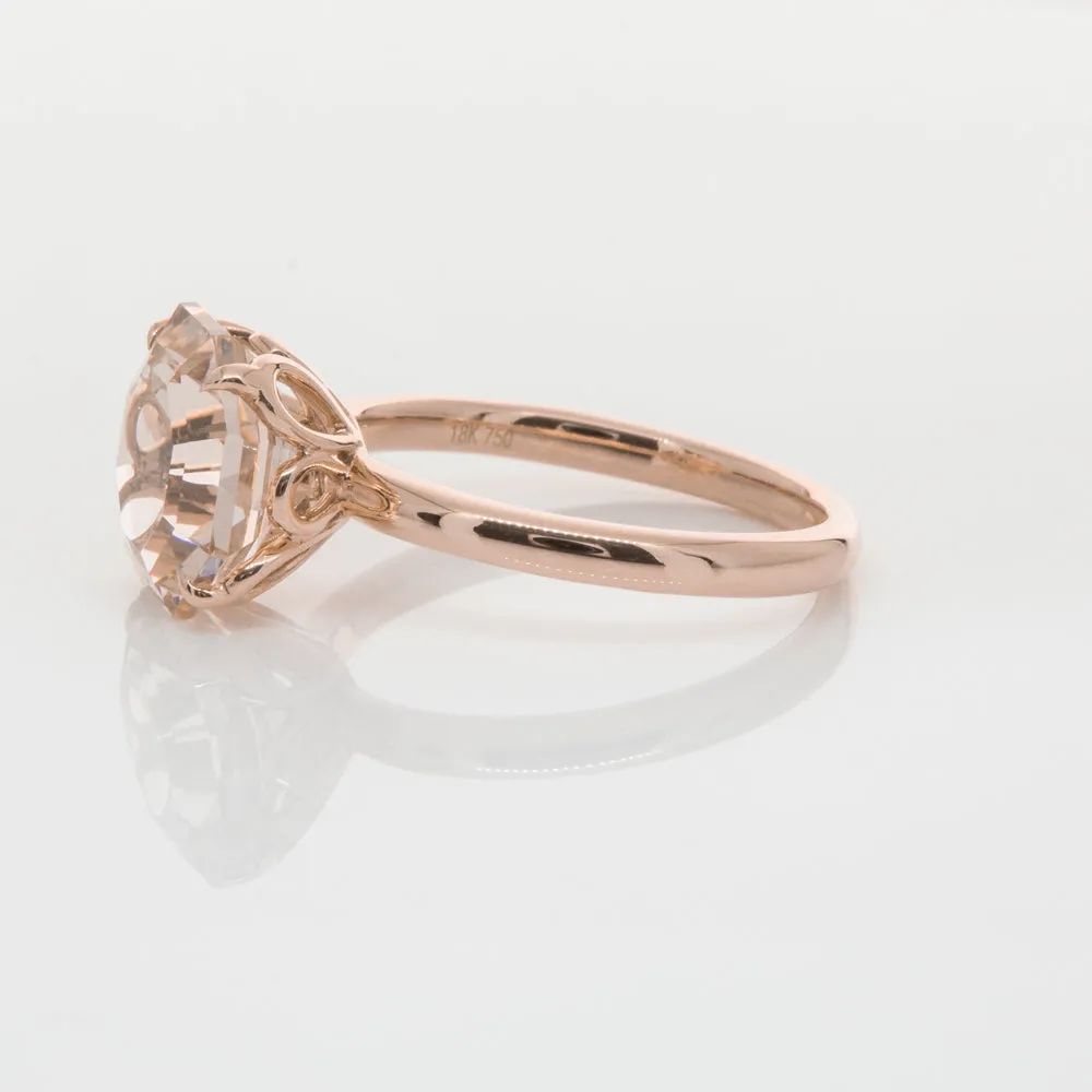 18ct Rose Gold Morganite Octavia Ring