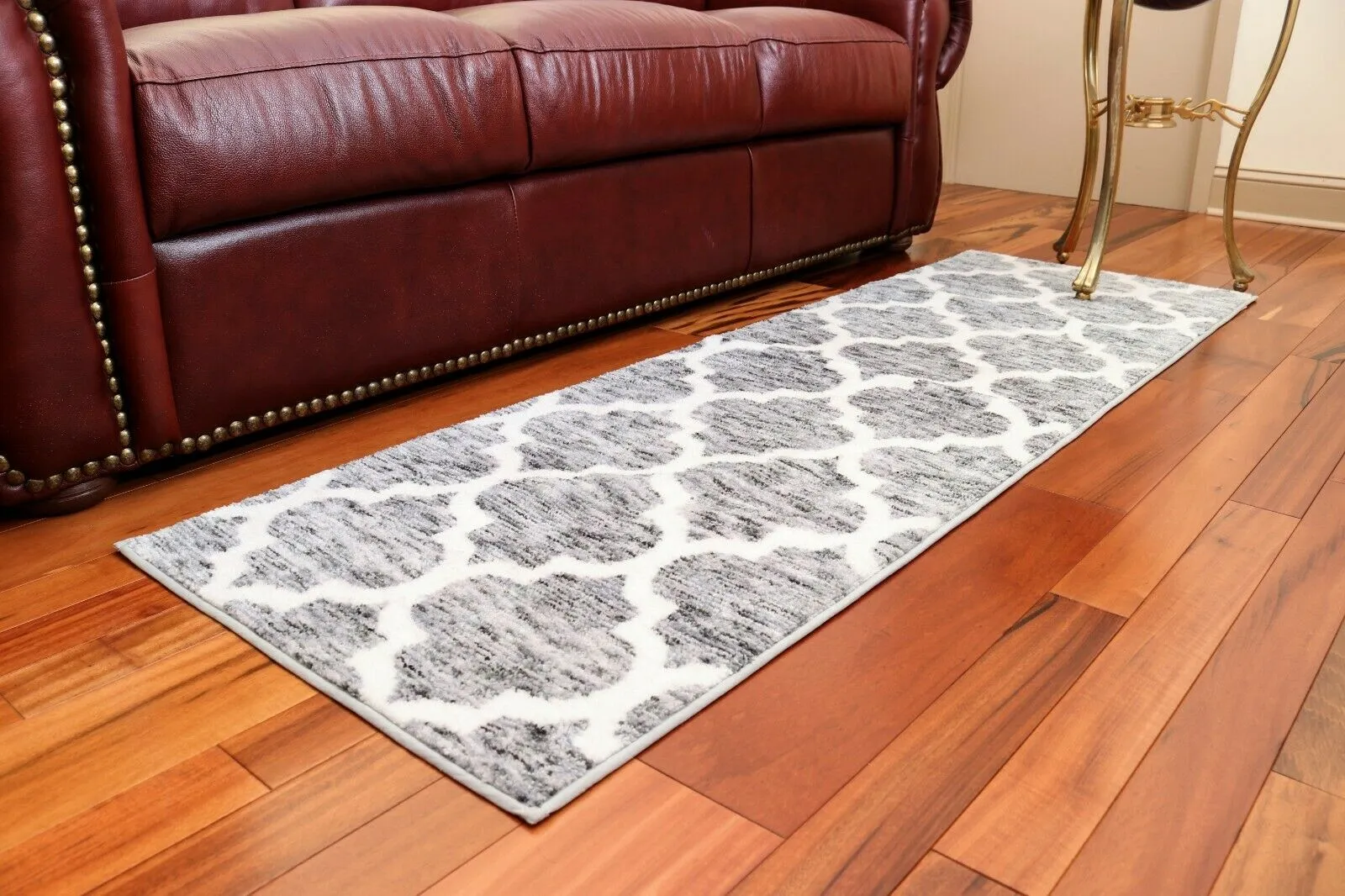 568-7287, Artistry Collection Trellis-Grey Microfiber Rug