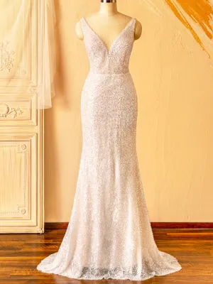 Allover Beading Sequins Mermaid Private Label Sparkly Bridal Gown