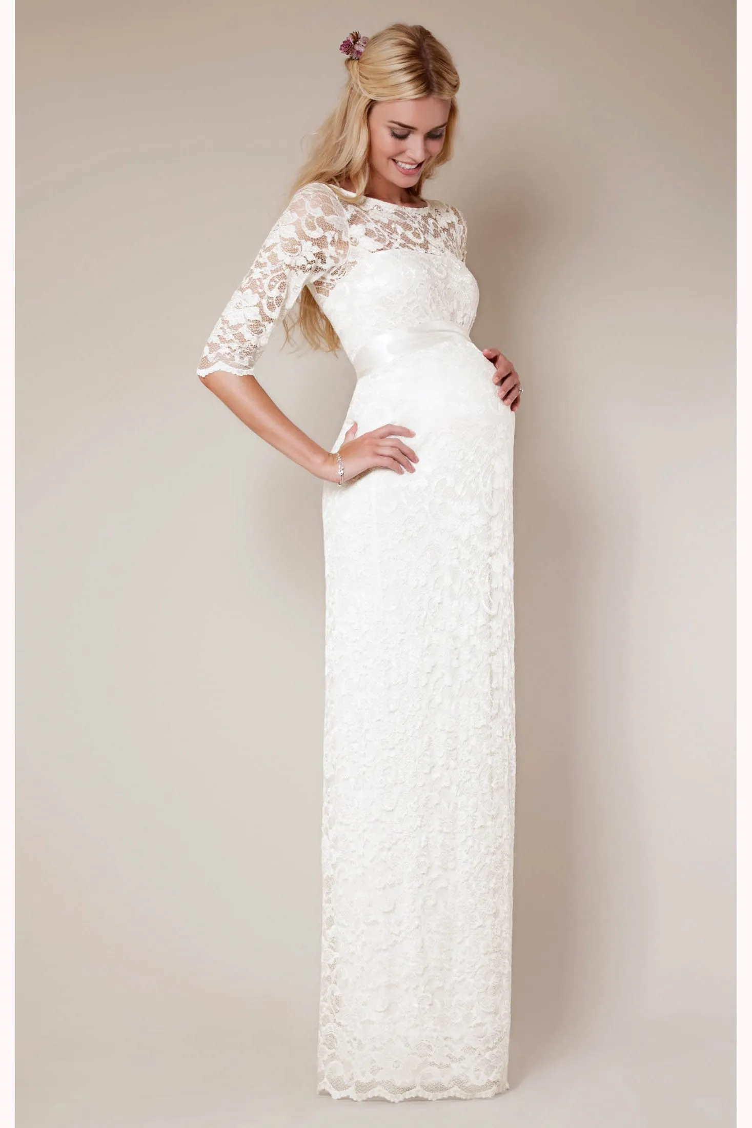 Amelia Lace Bridal Wedding Maternity Gown