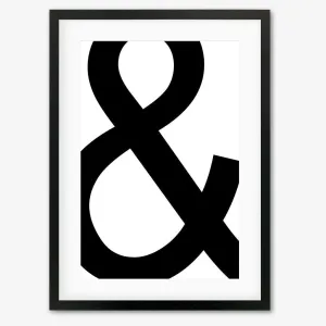 Ampersand & Sign Typography Framed Art