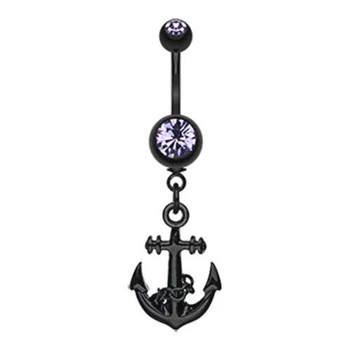 Black Bounty Anchor Belly Piercing