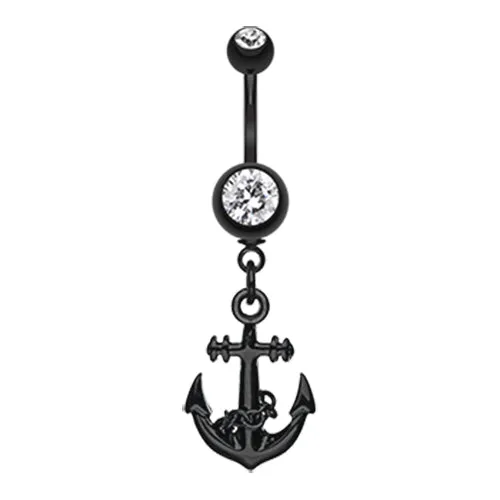 Black Bounty Anchor Belly Piercing