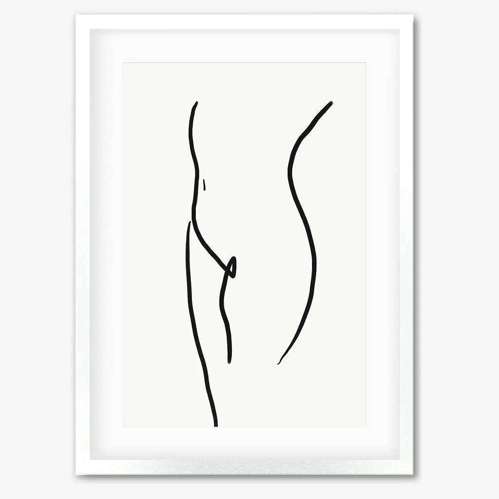 Body Line Drawing Framed Art