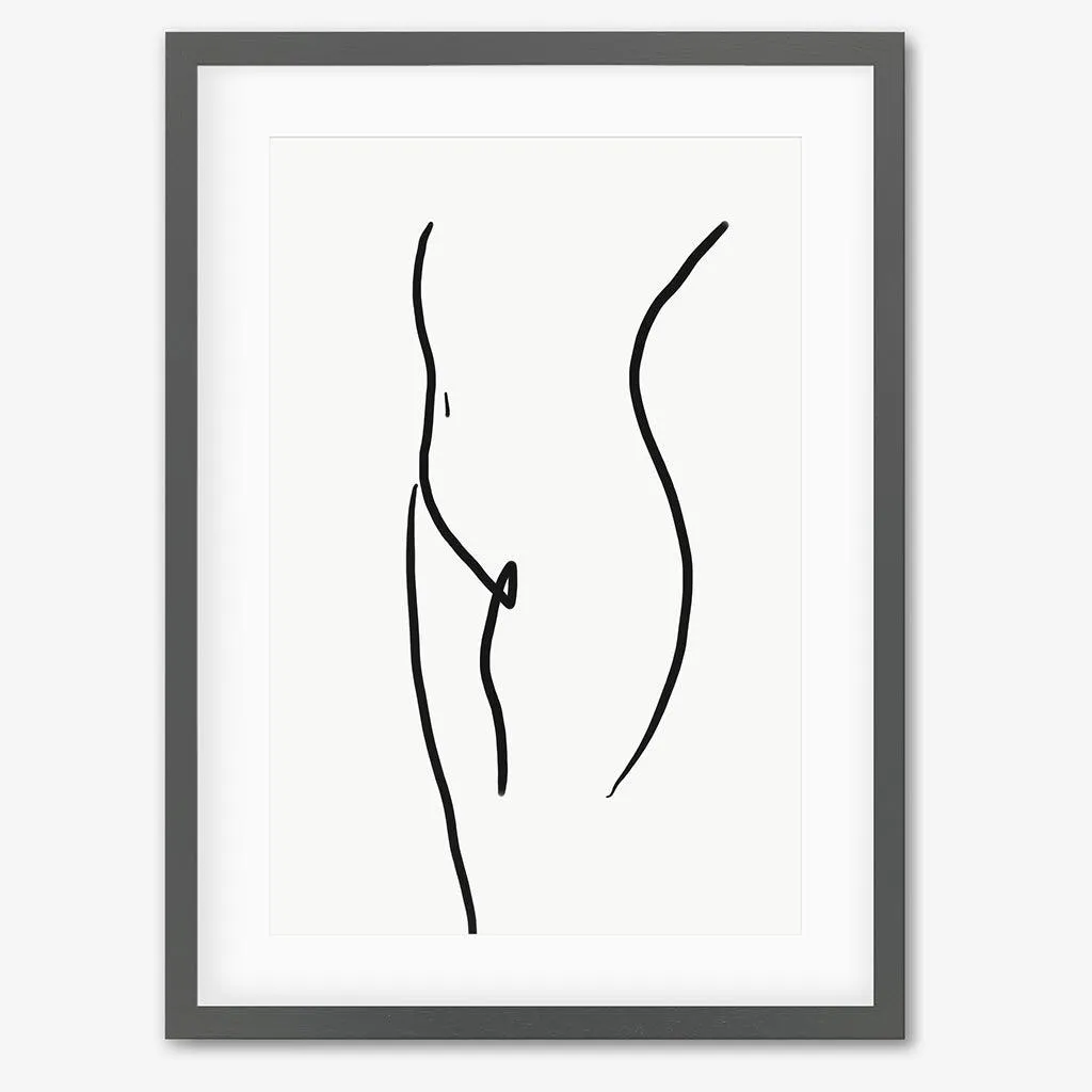 Body Line Drawing Framed Art