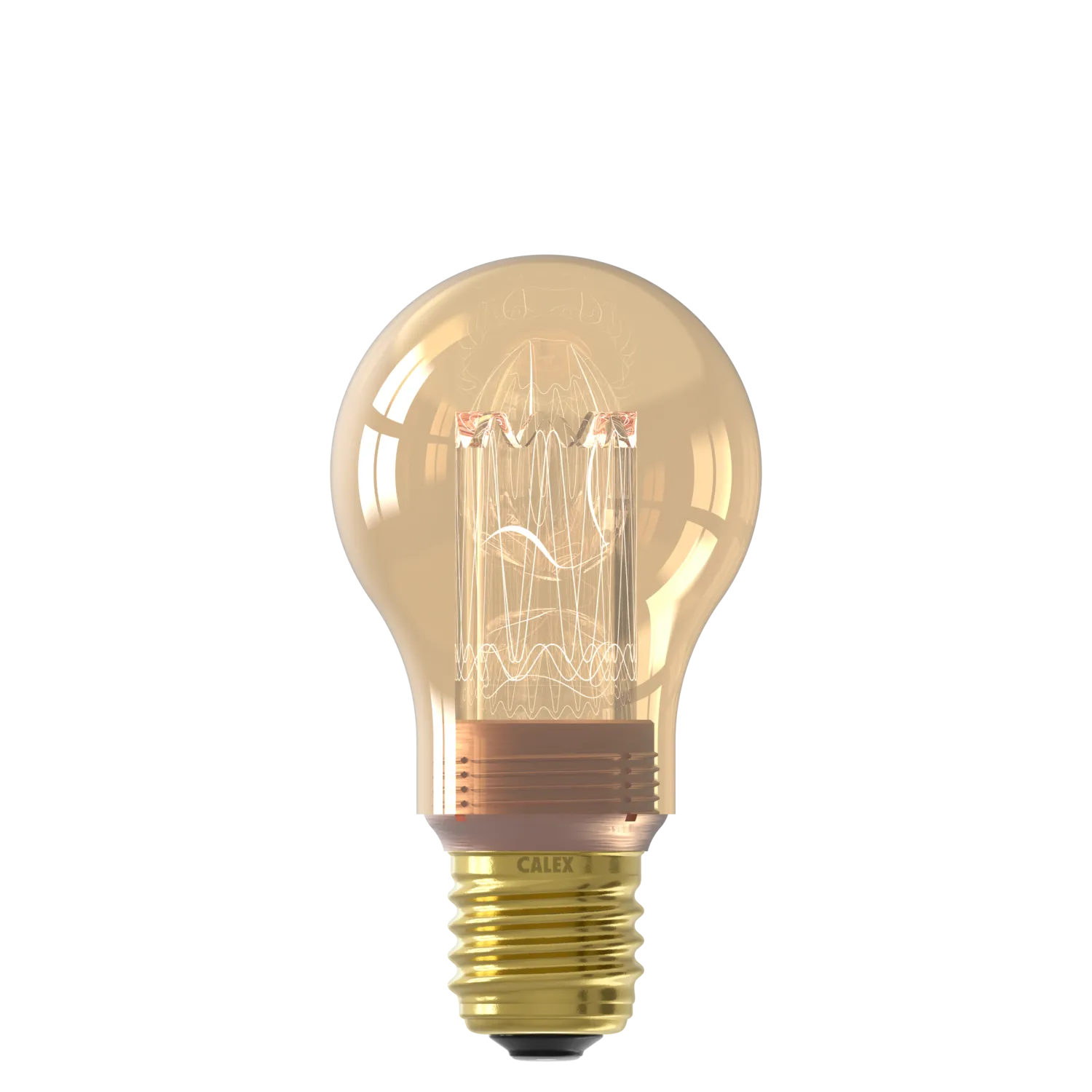 Calex Crown Series Filament LED Lamp - E27 - A60 - Gold - 3.5W - Dimmable