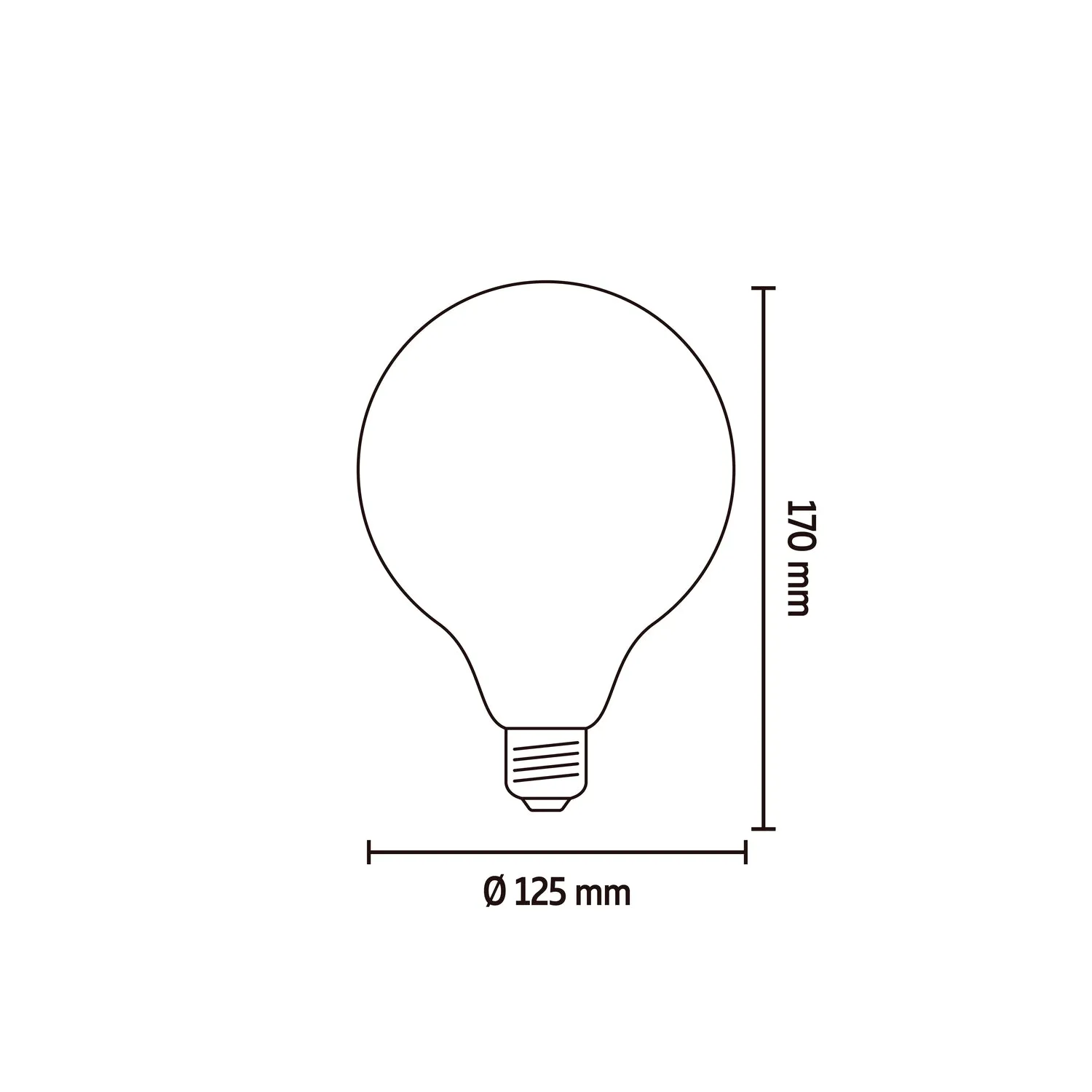 Calex Spiral Filament LED Lamp - E27 - G125 - Gold - 3.8W - Dimmable