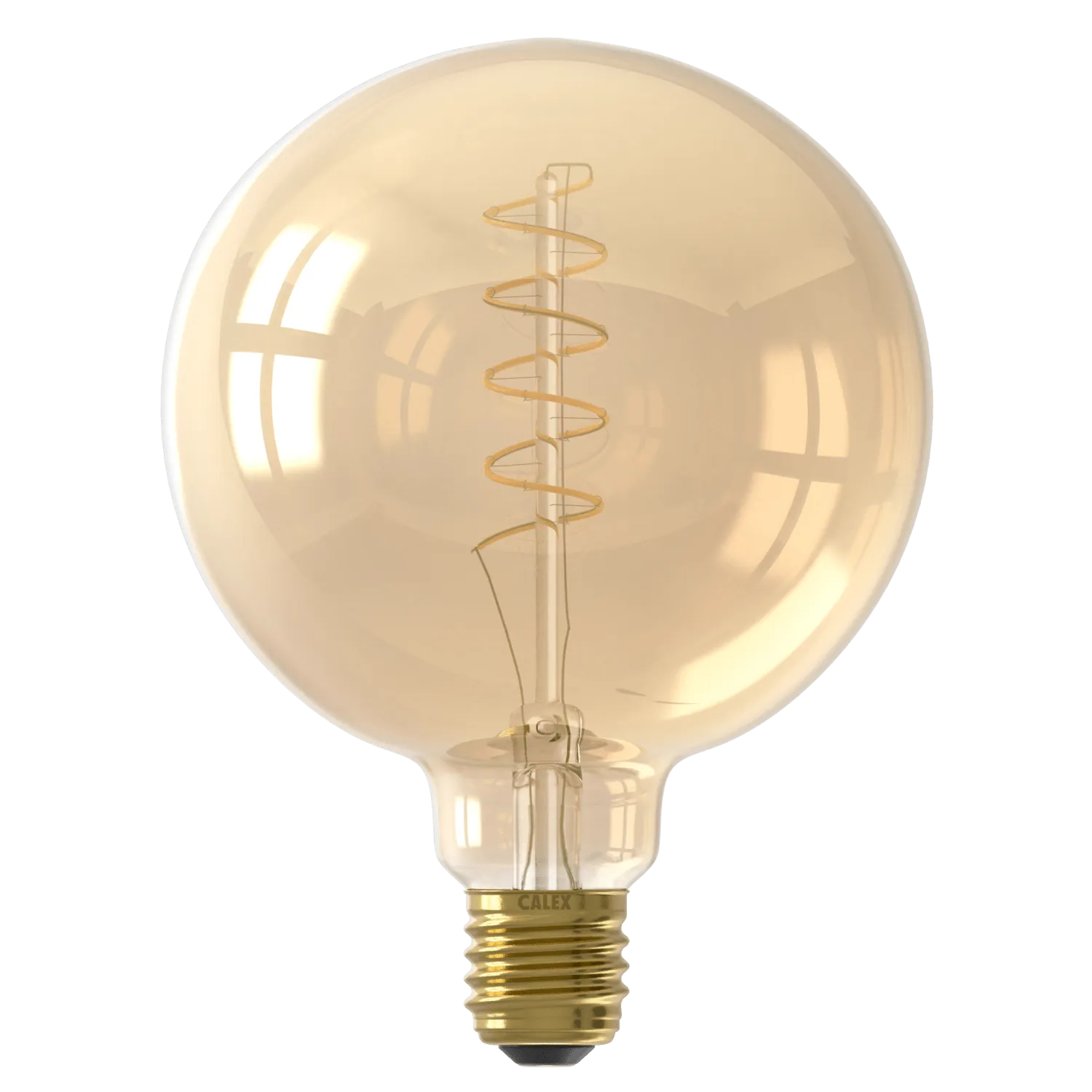 Calex Spiral Filament LED Lamp - E27 - G125 - Gold - 3.8W - Dimmable