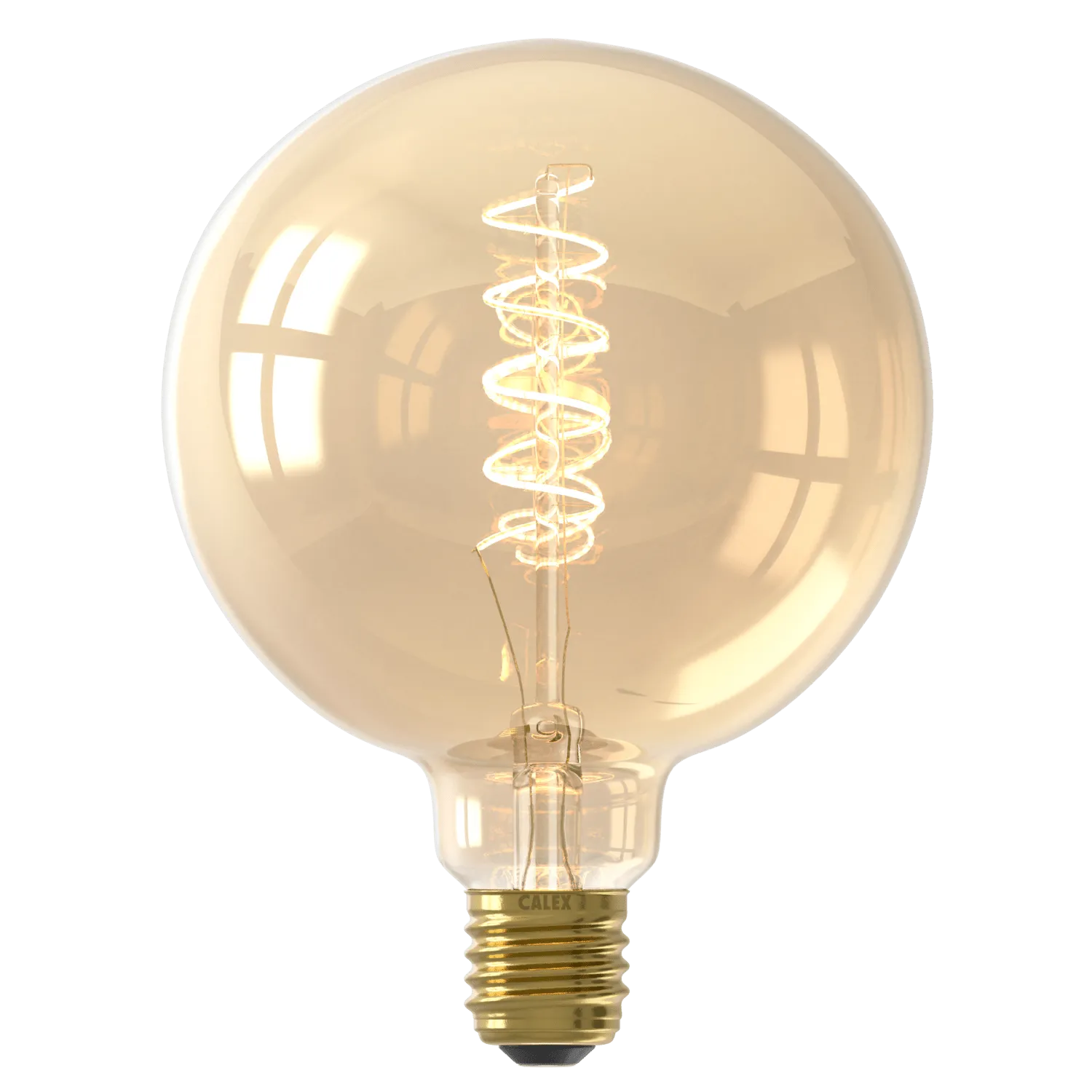 Calex Spiral Filament LED Lamp - E27 - G125 - Gold - 3.8W - Dimmable