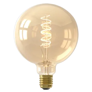 Calex Spiral Filament LED Lamp - E27 - G125 - Gold - 3.8W - Dimmable