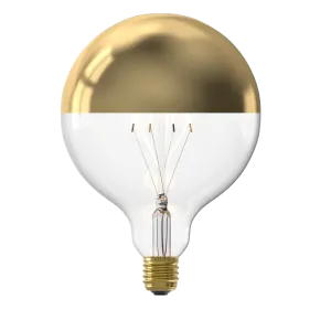 Calex Top Mirror Filament LED Lamp - E27 - G95 - Gold - 4W - Dimmable