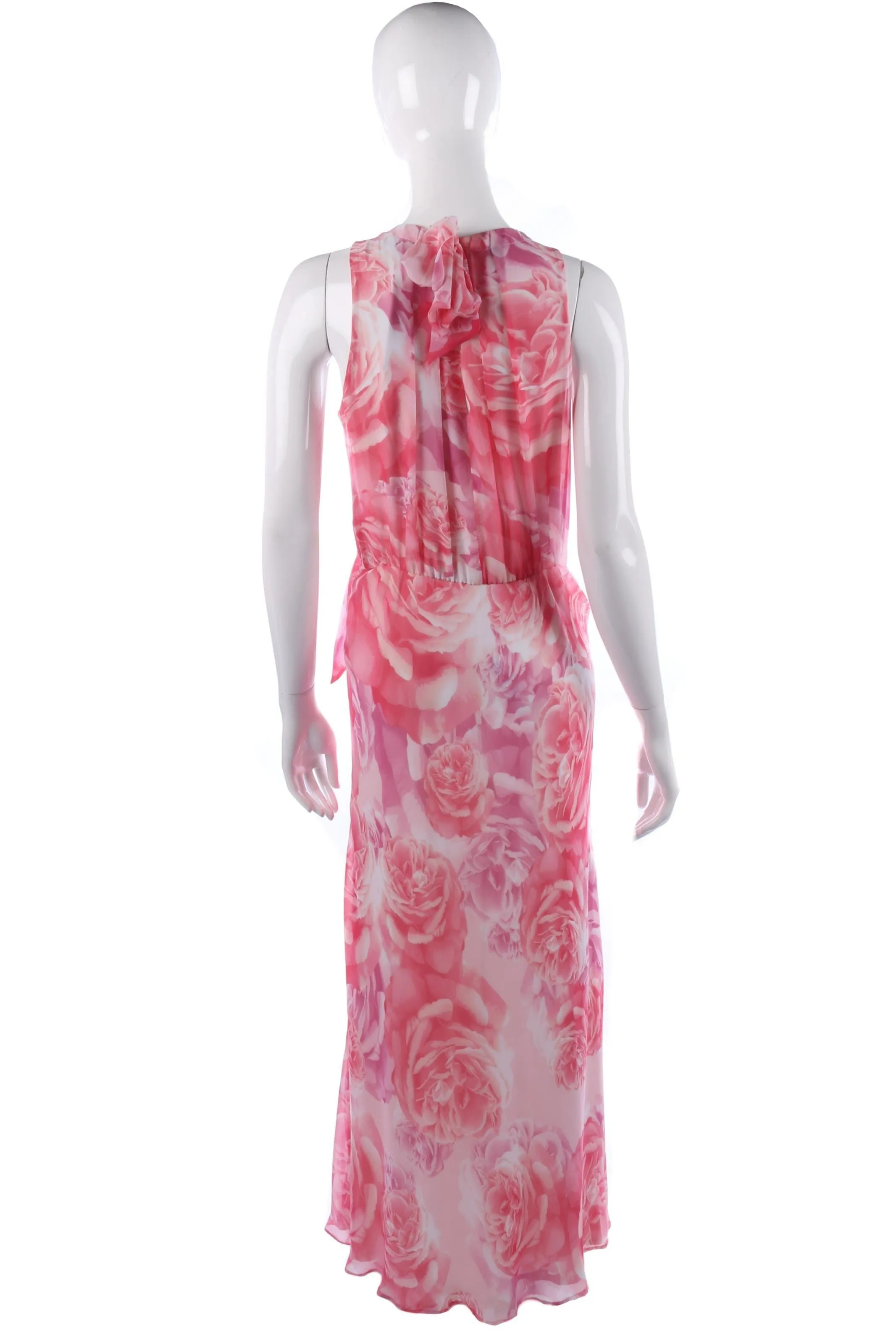 Damsel in a dress pink floral evening gown size M