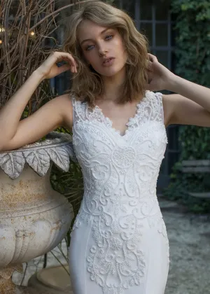 Effortlessly elegant in the AFWHarmony wedding dress.