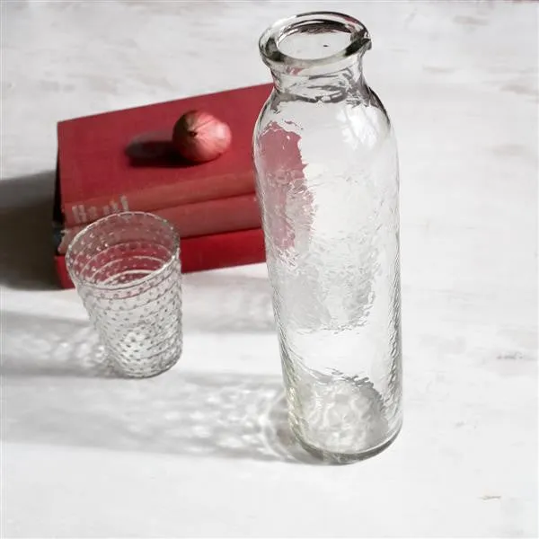 Elegant Carafe - Hammered Glass