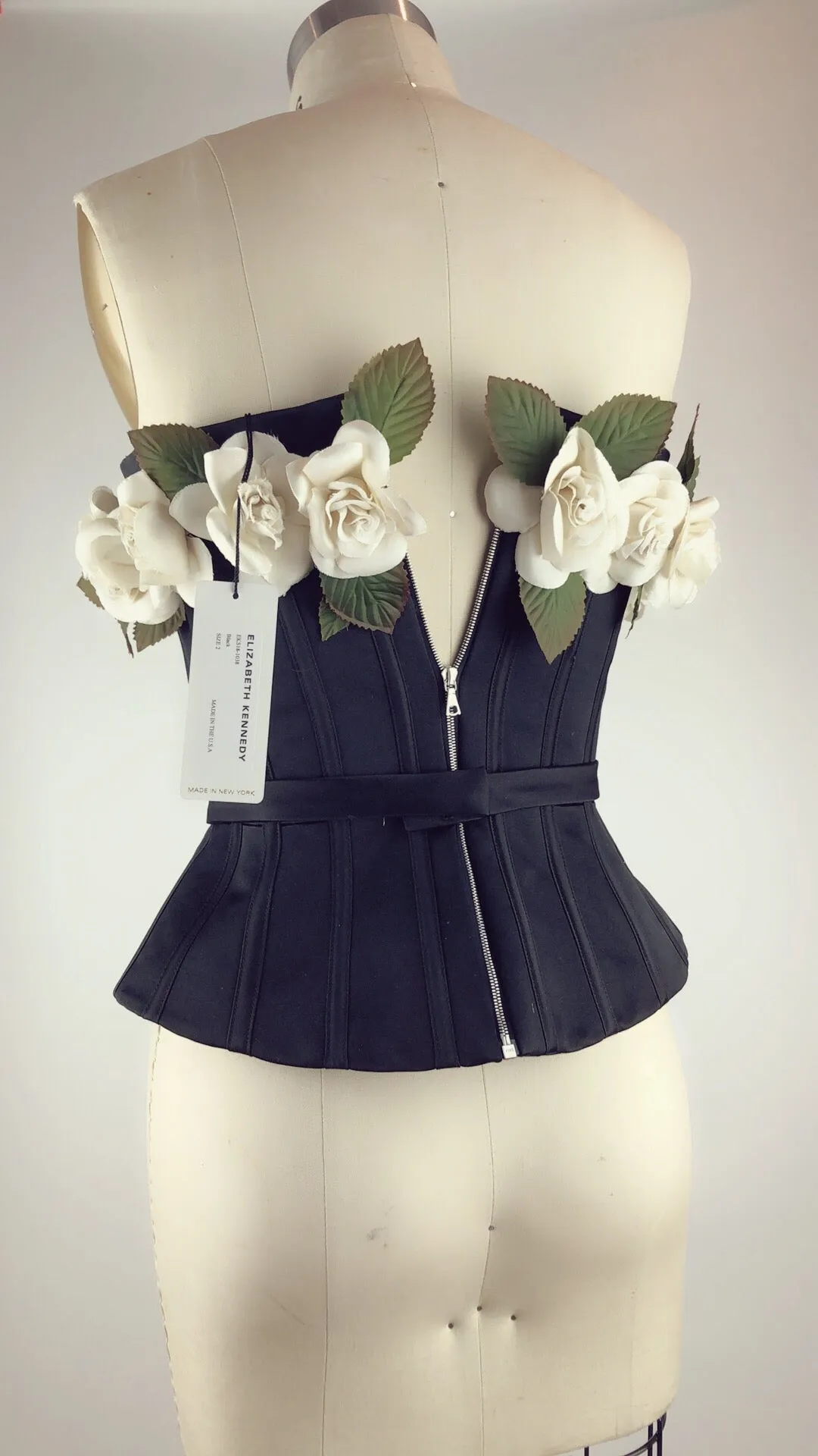 Elizabeth Kennedy Corset Top With Flowers