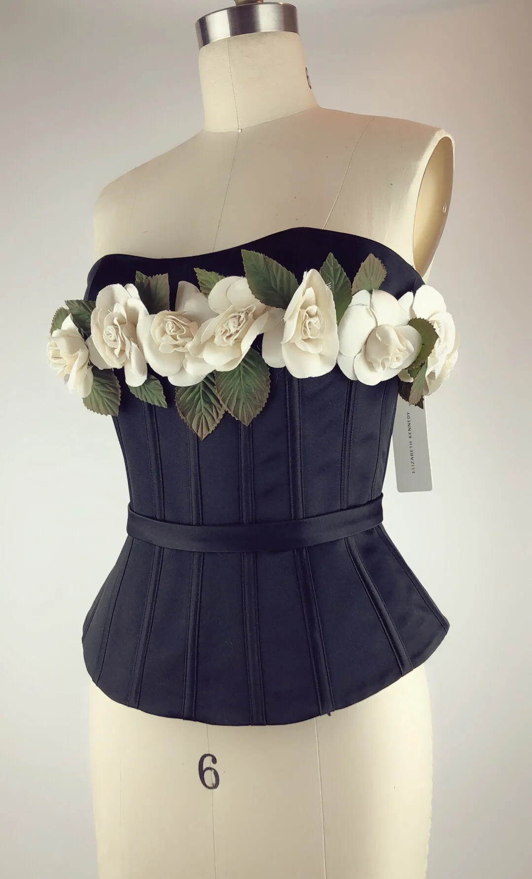 Elizabeth Kennedy Corset Top With Flowers