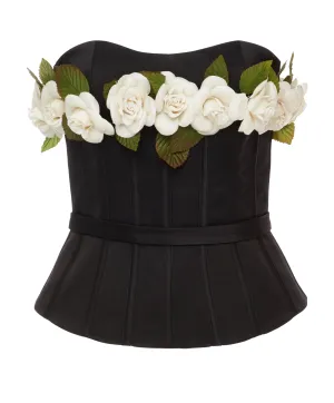 Elizabeth Kennedy Corset Top With Flowers