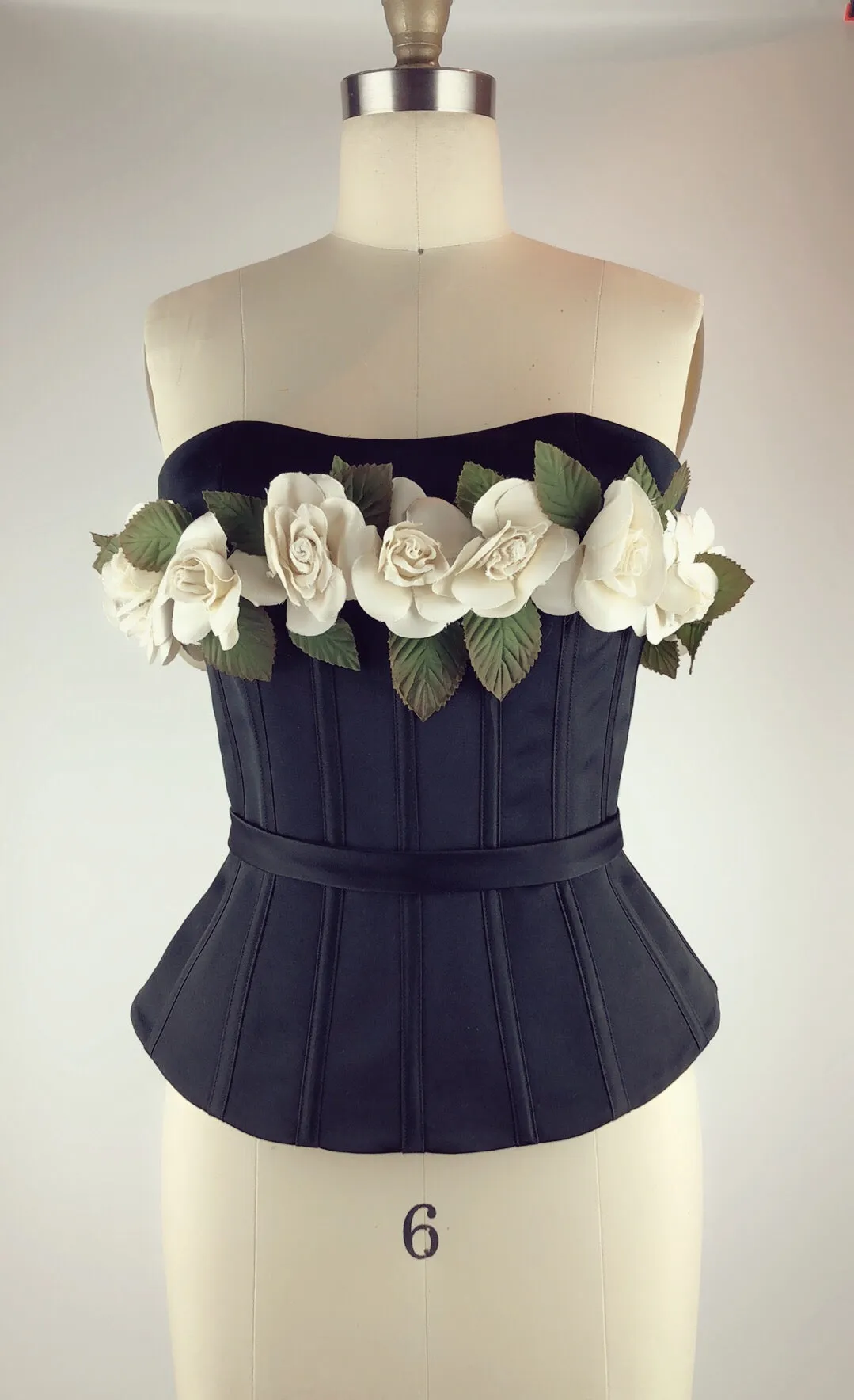 Elizabeth Kennedy Corset Top With Flowers