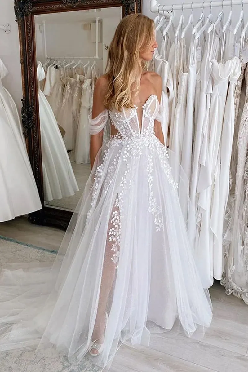 Fairytale Romance Off-the-Shoulder Wedding Dress