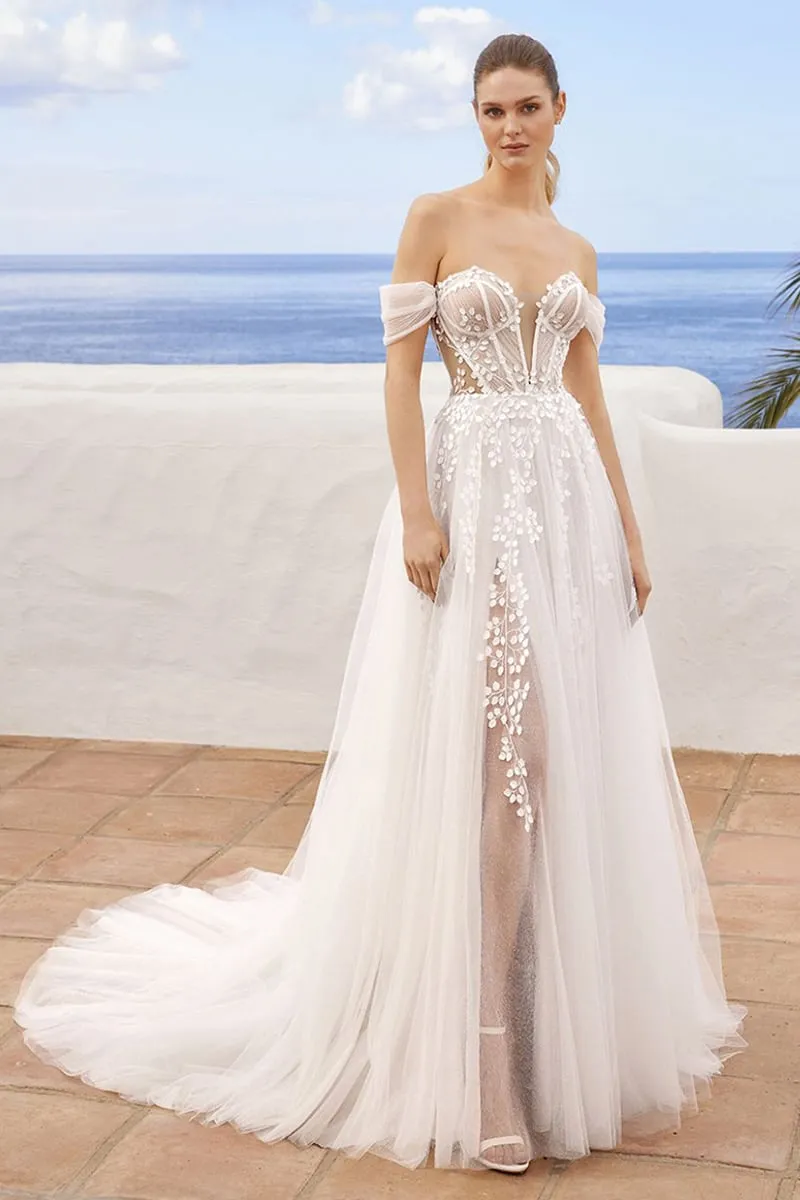 Fairytale Romance Off-the-Shoulder Wedding Dress