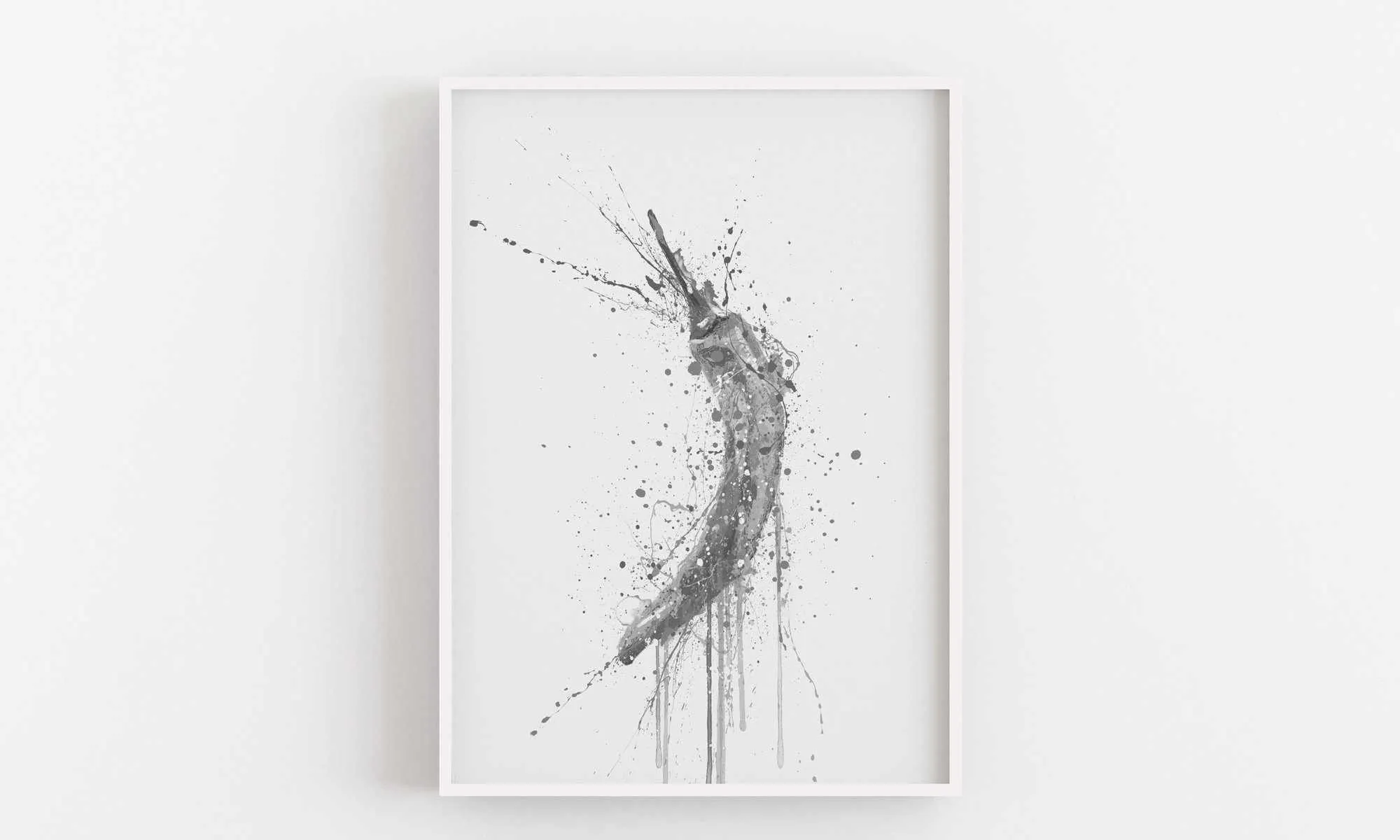 Green Chilli Wall Art Print (Grey Edition)