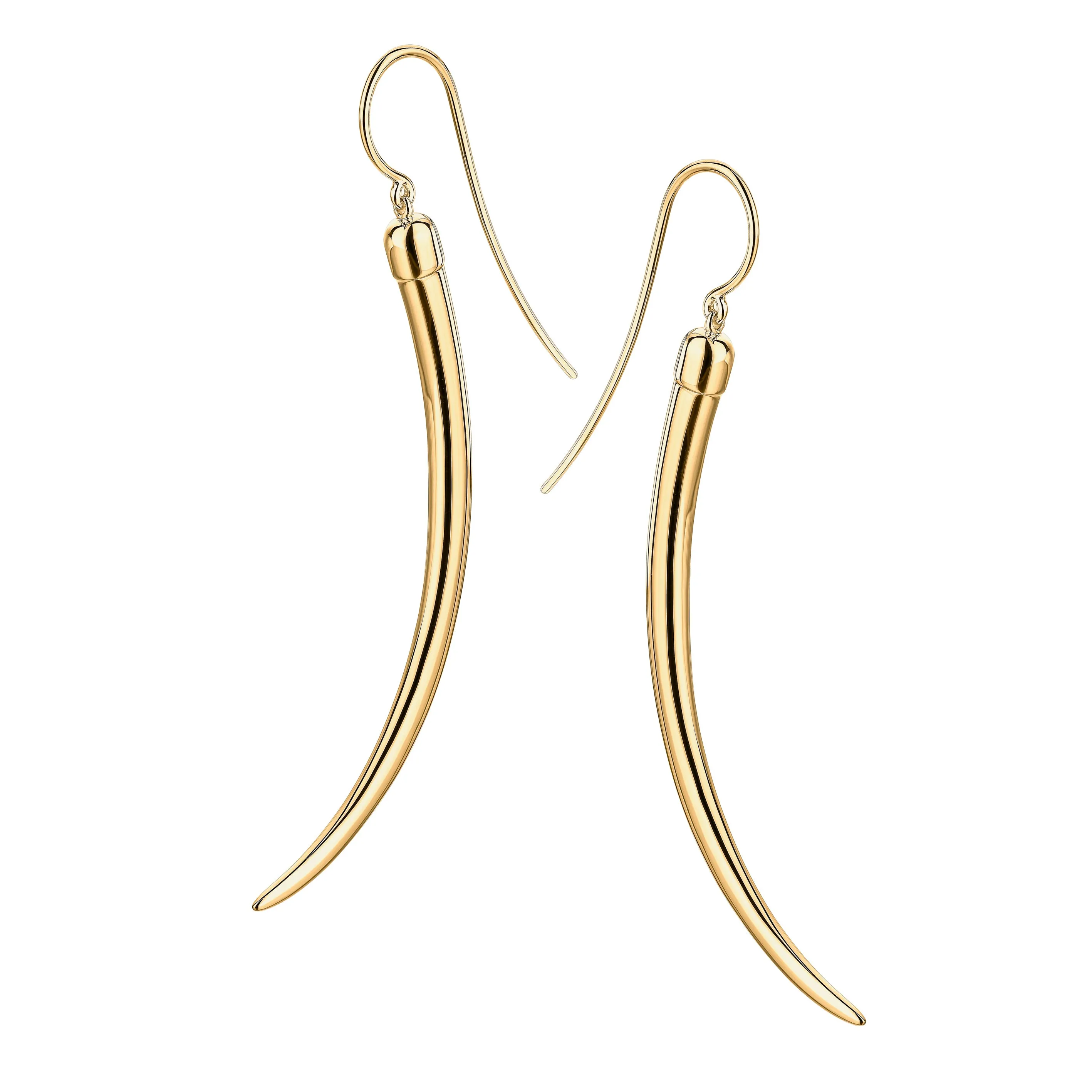 No.1 Large Earrings - Yellow Gold Vermeil