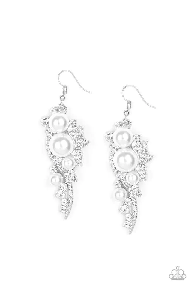 Paparazzi High-End Elegance Earrings White