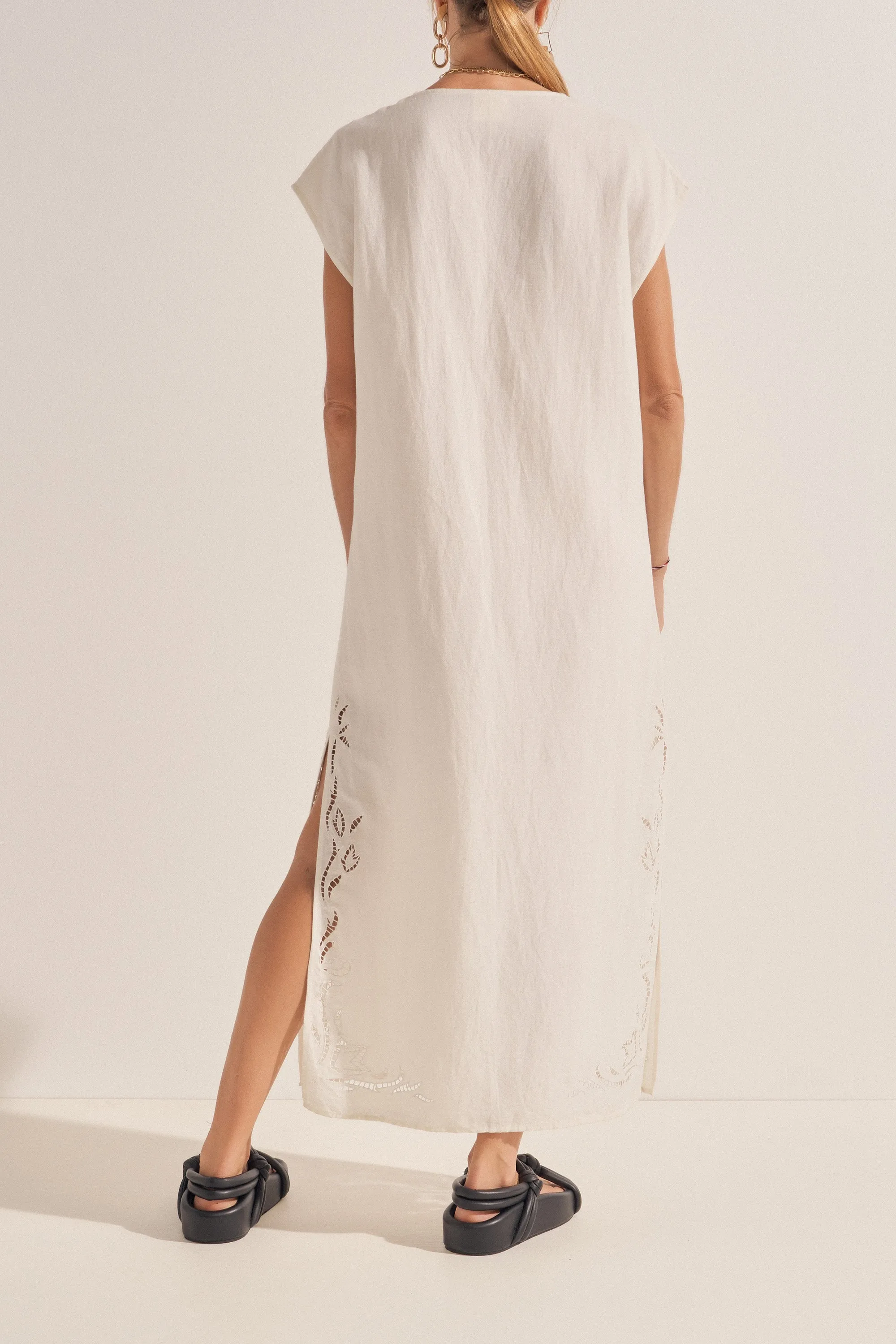 Phanes White Eyelet Caftan