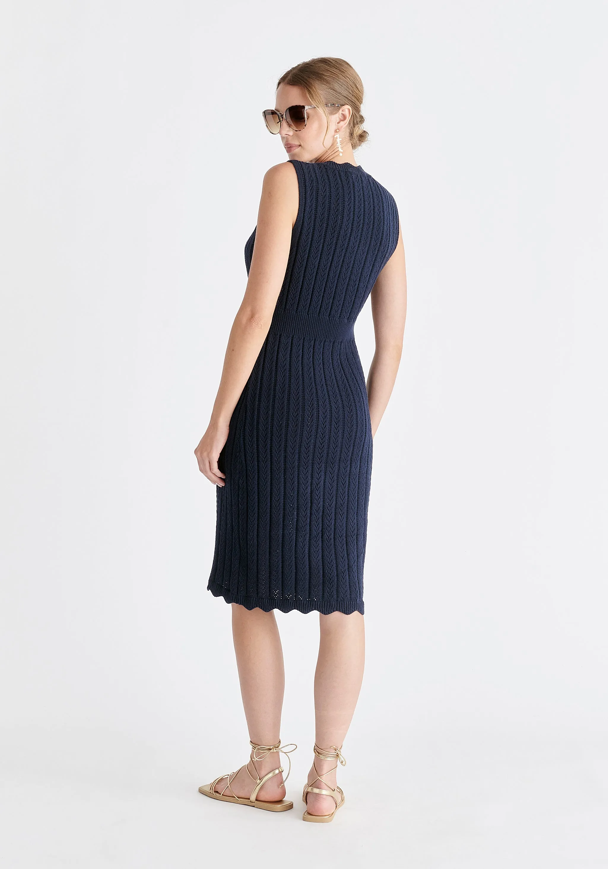 Pointelle Knitted Dress