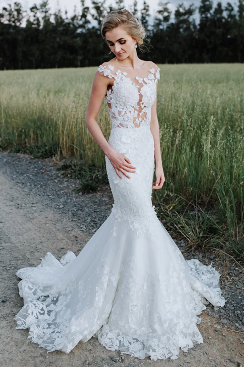 Promised Love Lace Mermaid Wedding Dress