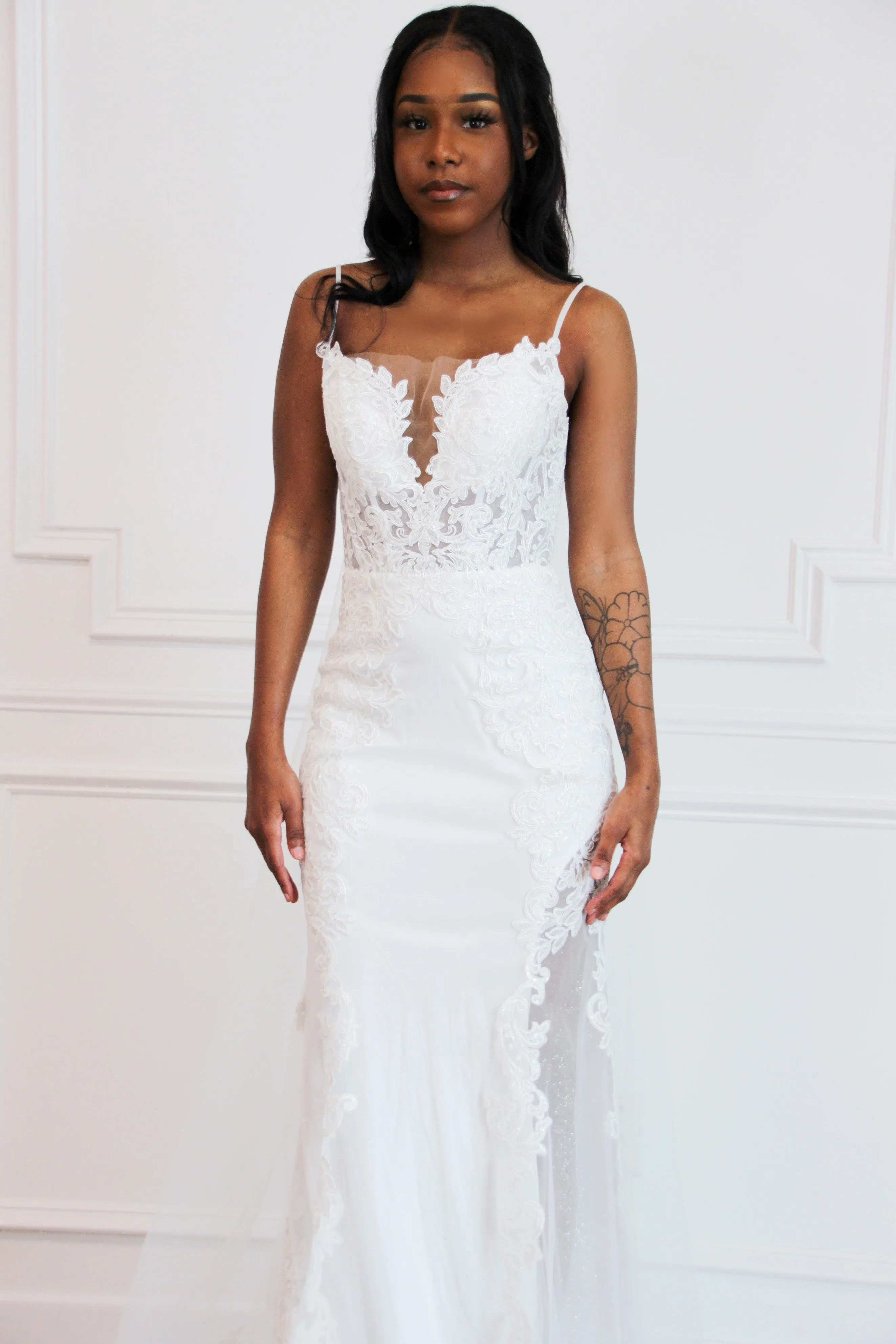 Ready For Romance Lace Wedding Dress: White