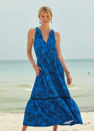 San Sebastian Tie Neck Maxi Dress